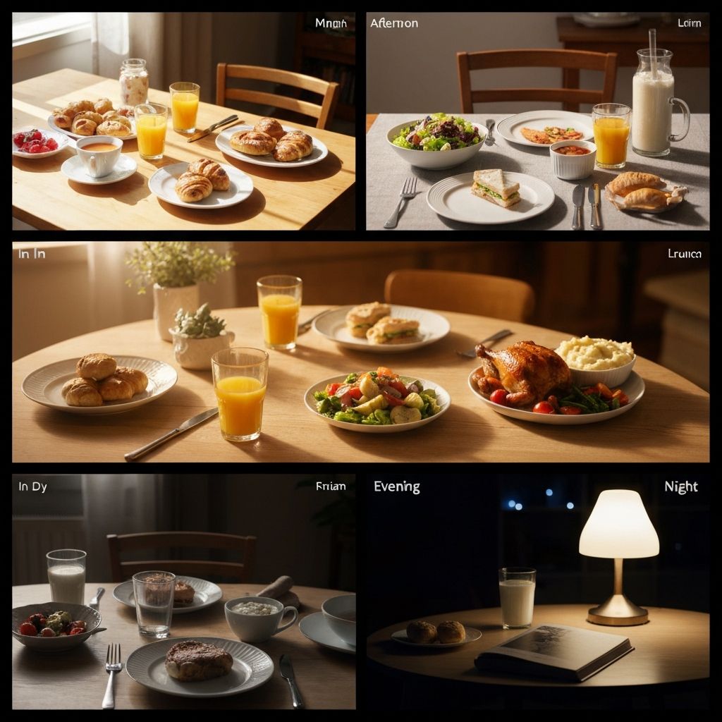 Olika måltidszoner genom dagen